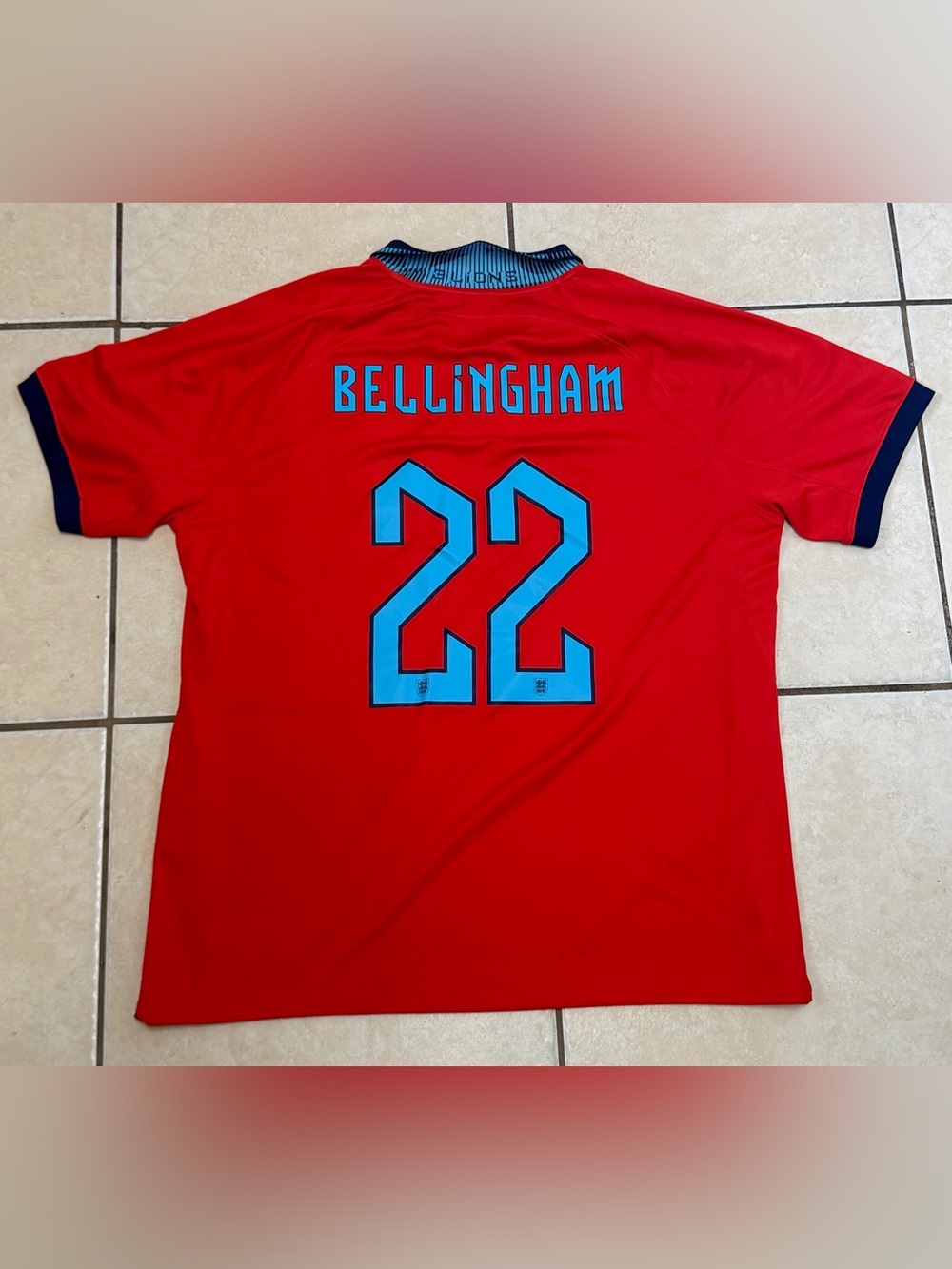 England Jude Bellingham 2022 World Cup Nike Jersey